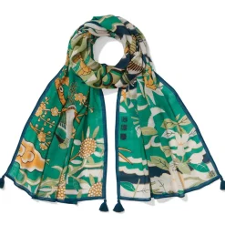 The Met Store Ming Birds and Flowering Branches Oversize Oblong Scarf
