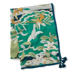 The Met Store Ming Birds and Flowering Branches Oversize Oblong Scarf