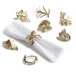 The Met Store Mixed Herb Napkin Ring Set