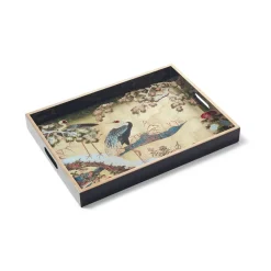 The Met Store Momoyama Cranes and Flowers Lacquer Tray