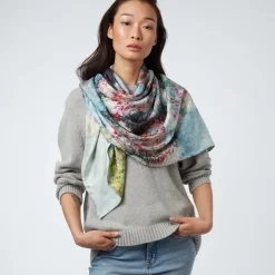 The Met Store Monet Blooms Double-Sided Square Silk Scarf