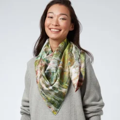 The Met Store Monet Blooms Double-Sided Square Silk Scarf