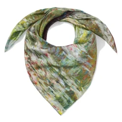 The Met Store Monet Blooms Double-Sided Square Silk Scarf