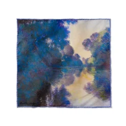 The Met Store Monet Morning on the Seine Silk Pocket Square