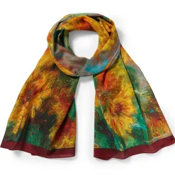 The Met Store Monet Sunflowers Oblong Silk Scarf