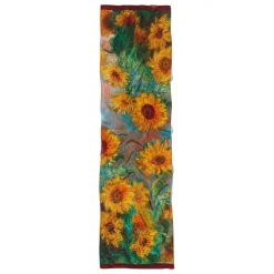 The Met Store Monet Sunflowers Oblong Silk Scarf