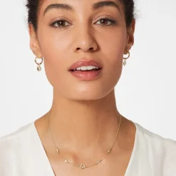 The Met Store Moon and Star Hoop Earrings