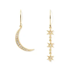The Met Store Moon and Stars Drop Earrings