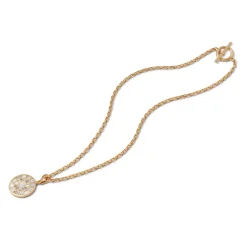 The Met Store Mother-of-Pearl Mosaic T-Bar Pendant Necklace