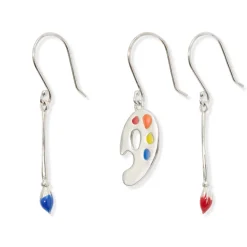 The Met Store Paintbrush and Palette Drop Earrings