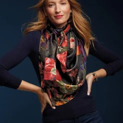 The Met Store Peeters Bouquet of Flowers Oversize Oblong Scarf