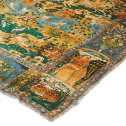 The Met Store Persian Pictorial Textile Oversize Oblong Scarf