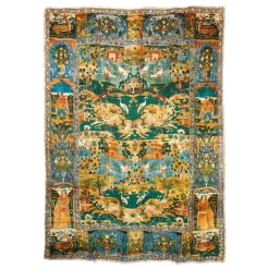 The Met Store Persian Pictorial Textile Oversize Oblong Scarf