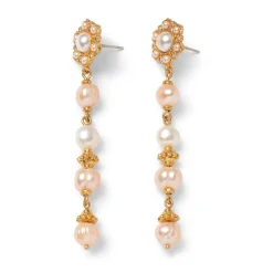 The Met Store Philippine Pearl Double-Strand Necklace and Linear Drop Earrings Set
