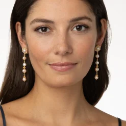 The Met Store Philippine Pearl Linear Drop Earrings