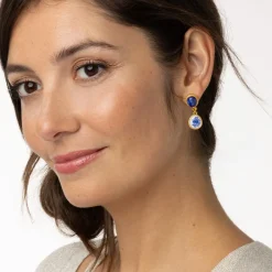 The Met Store Qing Bottle Lariat Necklace and Floral Drop Earrings Set