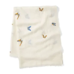 The Met Store Qing Embroidered Butterflies Oblong Scarf