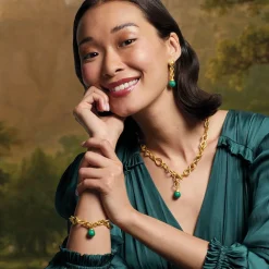 The Met Store Roman Malachite Drop Earrings