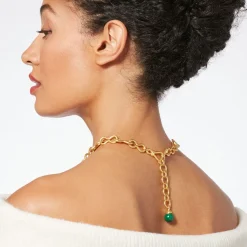The Met Store Roman Malachite Statement Necklace