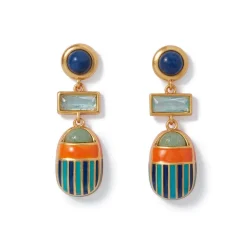 The Met Store Royal Scarab Drop Earrings