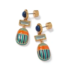 The Met Store Royal Scarab Drop Earrings