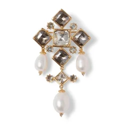 The Met Store Royal Tudor Pearl Chandelier Brooch