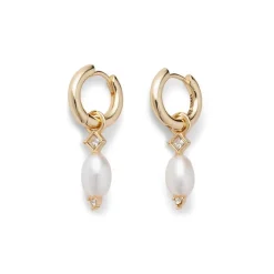 The Met Store Royal Tudor Small Hoop Earrings with Pearls