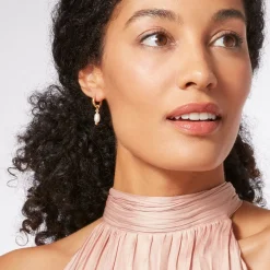 The Met Store Royal Tudor Small Hoop Earrings with Pearls