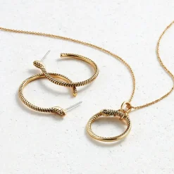 The Met Store Serpentine Hoop Earrings