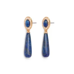 The Met Store Spanish Baldric Lapis Elongated Drop Earrings