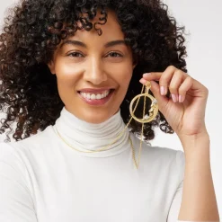 The Met Store Spanish Day and Night Magnifier Pendant Necklace and Moon Drop Earrings Set