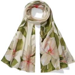 The Met Store Studies of Magnolias Oblong Silk Scarf