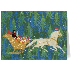 The Met Store Tait: Sleigh Ride Through the Forest Holiday Cards