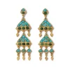 The Met Store Tibetan Mandala Fringe Drop Earrings
