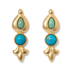 The Met Store Tibetan Turquoise Drop Earrings