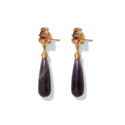 The Met Store Turkish Amethyst Drop Earrings