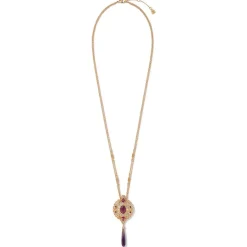 The Met Store Turkish Amethyst Long Pendant Necklace