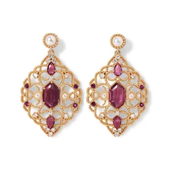 The Met Store Turkish Amethyst Statement Earrings
