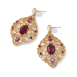 The Met Store Turkish Amethyst Statement Earrings