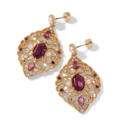 The Met Store Turkish Amethyst Statement Earrings