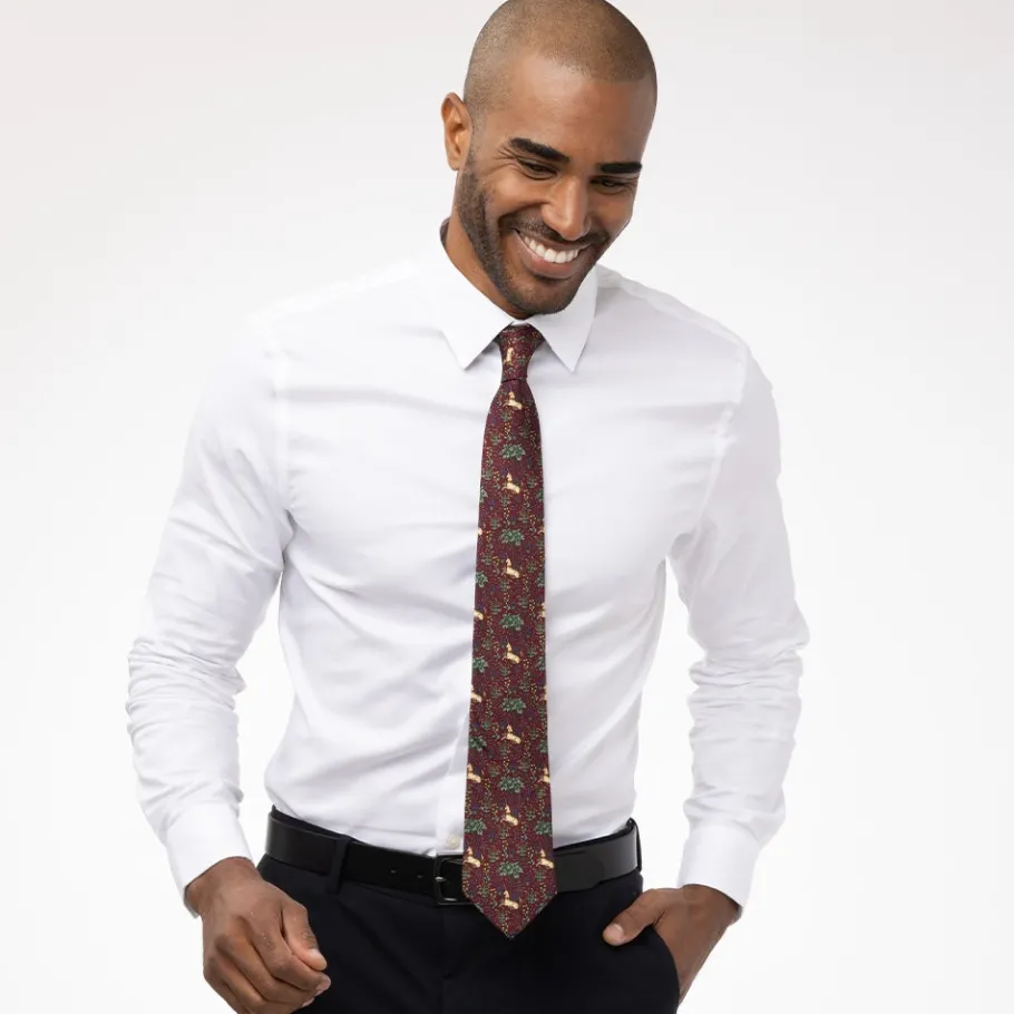 The Met Store Unicorn in a Garden Silk Necktie