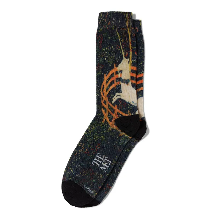 The Met Store Unicorn in a Garden Socks