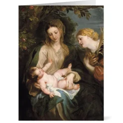 The Met Store Van Dyck: Virgin and Child with Saint Catherine of Alexandria Holiday Cards
