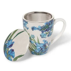 The Met Store Van Gogh Irises Covered Mug with Tea Infuser