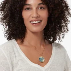 The Met Store Van Gogh Irises Enamel Pendant Necklace
