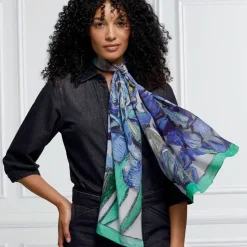 The Met Store Van Gogh Irises Oblong Silk Scarf