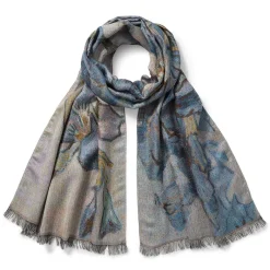 The Met Store Van Gogh Irises Wool-Blend Shawl
