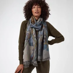 The Met Store Van Gogh Irises Wool-Blend Shawl