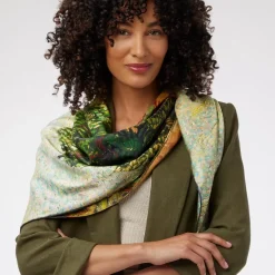 The Met Store Van Gogh Stylized Nature Double-Sided Square Silk Scarf