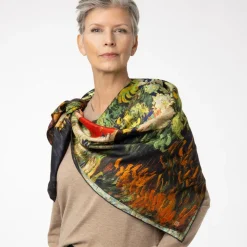 The Met Store Van Gogh Stylized Nature Double-Sided Square Silk Scarf